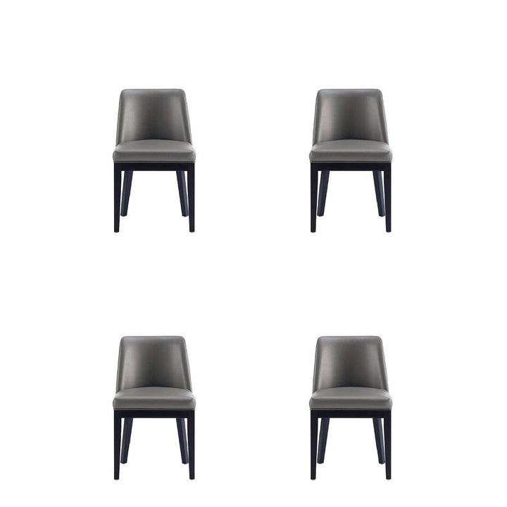 Gansevoort Modern Faux Leather Dining Chair Set of 4 Arm Armless Comfortable Seating Image 1