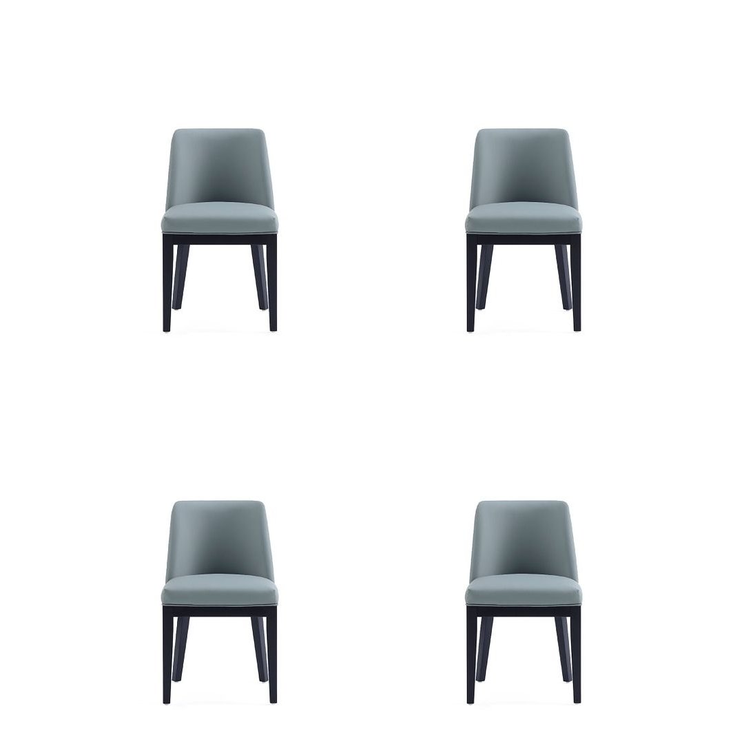 Gansevoort Modern Faux Leather Dining Chair Set of 4 Arm Armless Comfortable Seating Image 1