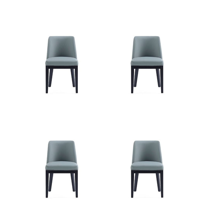 Gansevoort Modern Faux Leather Dining Chair Set of 4 Arm Armless Comfortable Seating Image 1