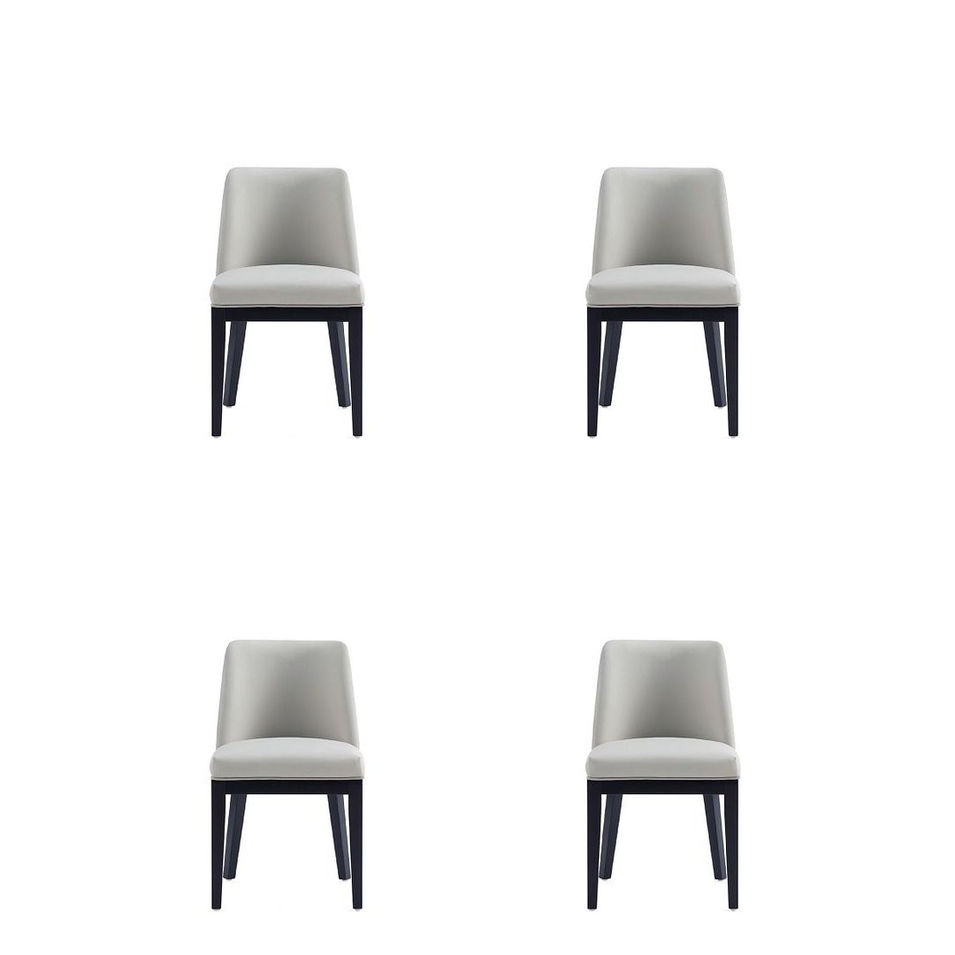 Gansevoort Modern Faux Leather Dining Chair Set of 4 Arm Armless Comfortable Seating Image 1