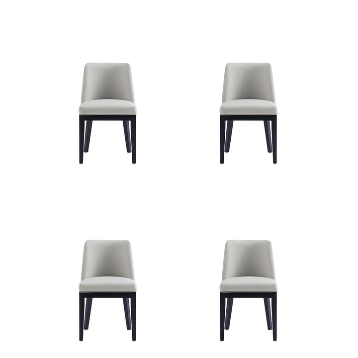 Gansevoort Modern Faux Leather Dining Chair Set of 4 Arm Armless Comfortable Seating Image 1