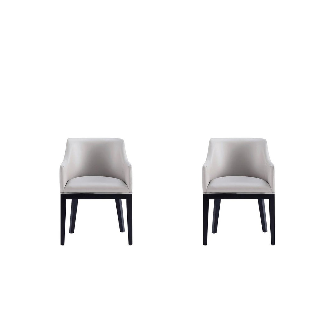 Gansevoort Modern Faux Leather Dining Armchair (Set of 2) Image 4
