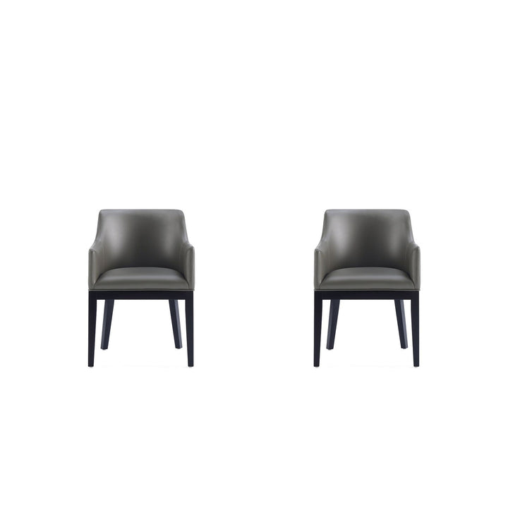 Gansevoort Modern Faux Leather Dining Armchair (Set of 2) Image 5