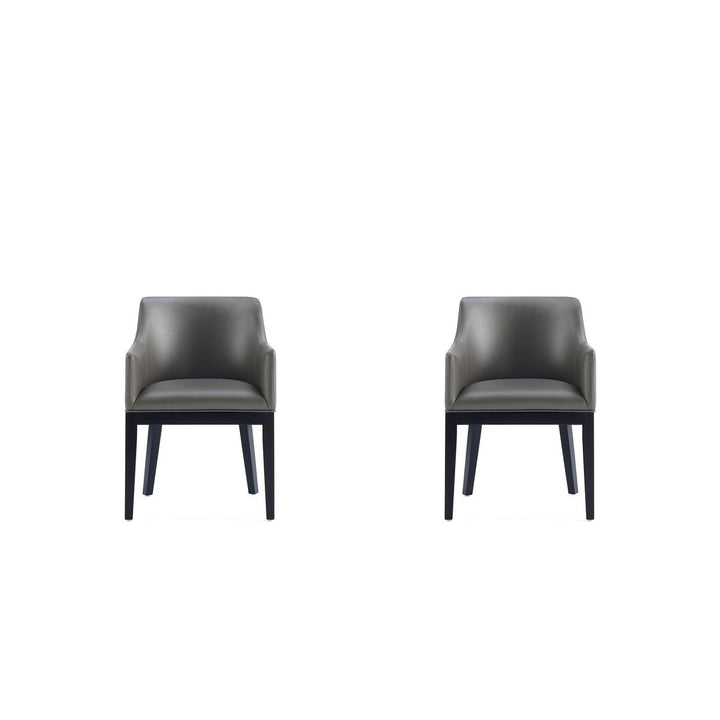 Gansevoort Modern Faux Leather Dining Armchair (Set of 2) Image 1