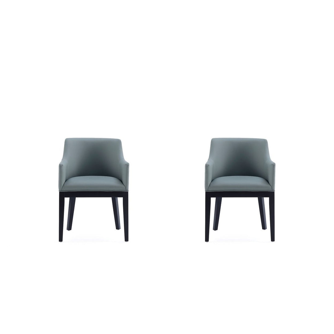 Gansevoort Modern Faux Leather Dining Armchair (Set of 2) Image 6