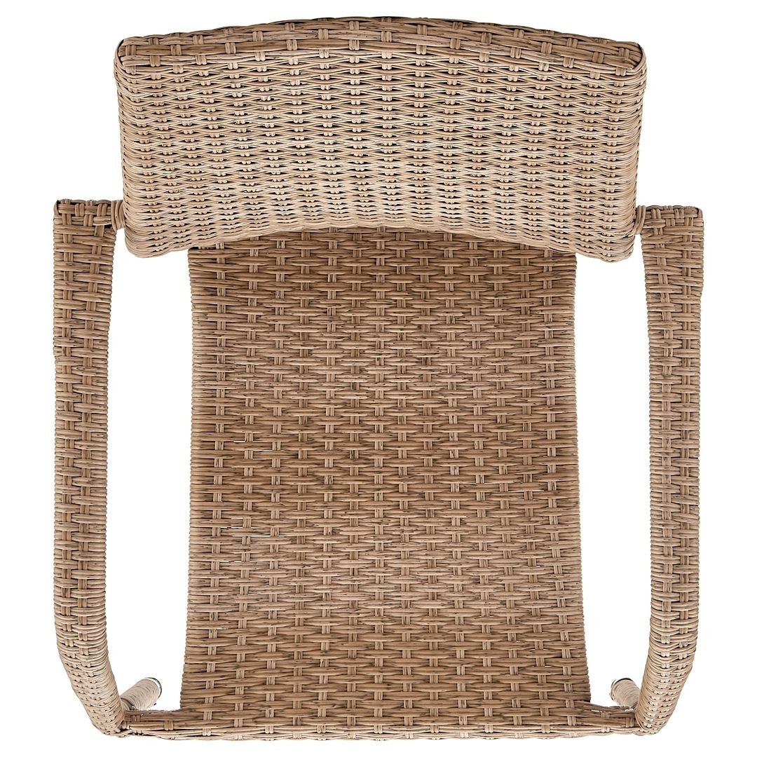 2-Piece Genoa Patio Dining Armchair in Nature Tan Weave Image 5