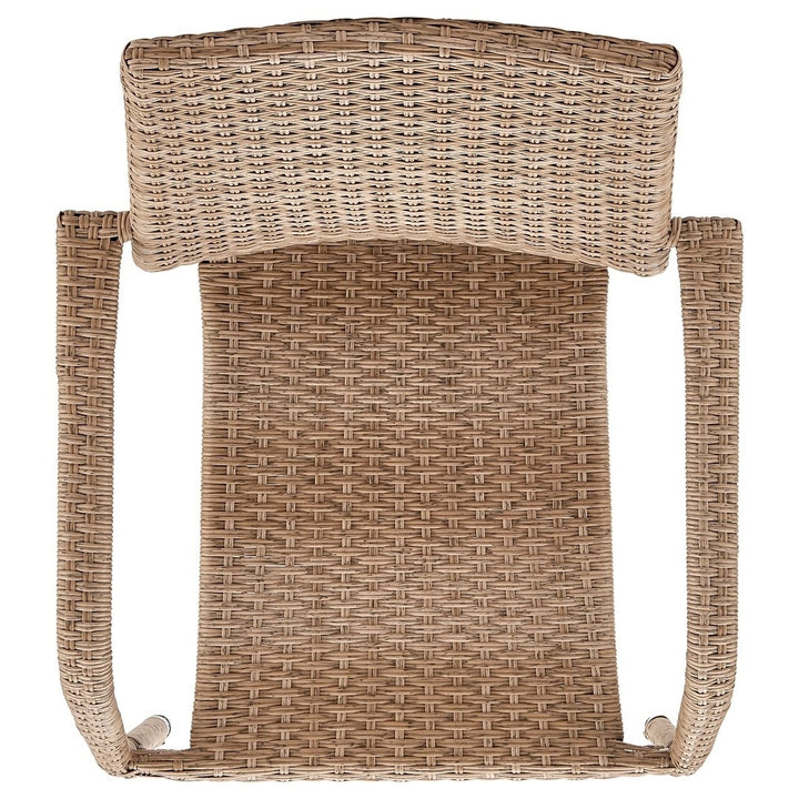 2-Piece Genoa Patio Dining Armchair in Nature Tan Weave Image 5
