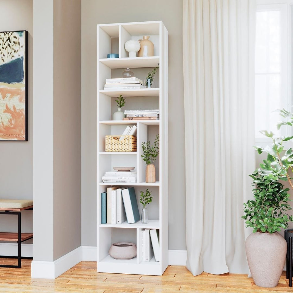 Valenca Bookcase 4.0 with 10 shelves in White Image 2