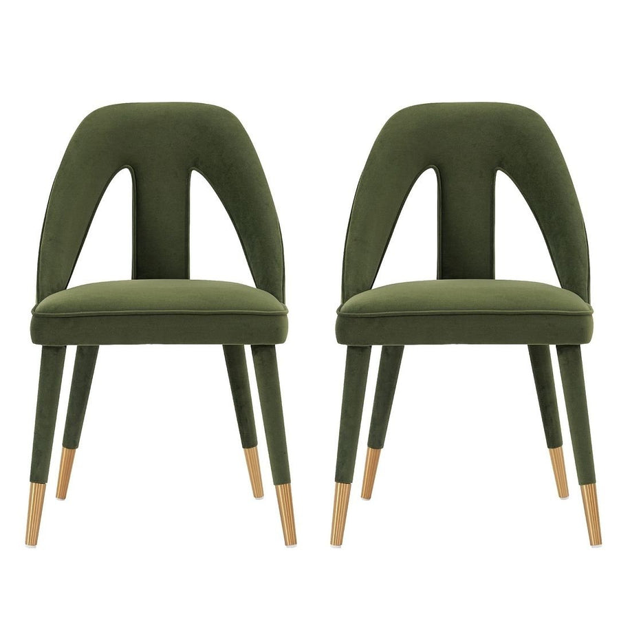 Modern Neda Velvet Dining Chair - Set of 2 Image 1
