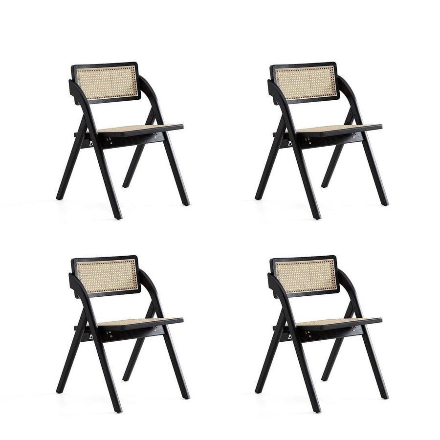 Lambinet Folding Dining Chair and Natural Cane - Set of 4 Image 1