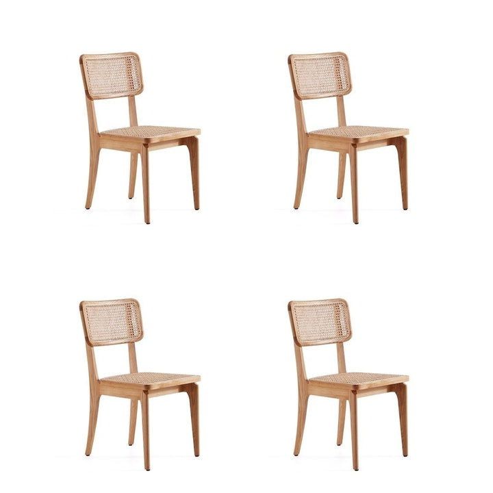 Giverny Dining Chair Set of 4 Natural Cane American Ash Wood Frame Image 1