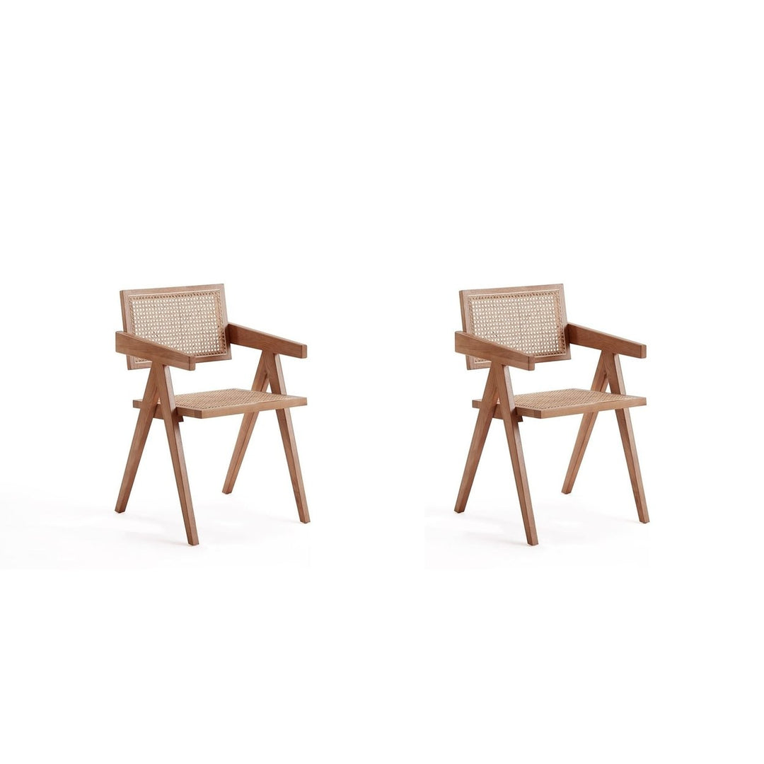 Hamlet Dining Arm Chair and Natural Cane - Set of 2 Image 1
