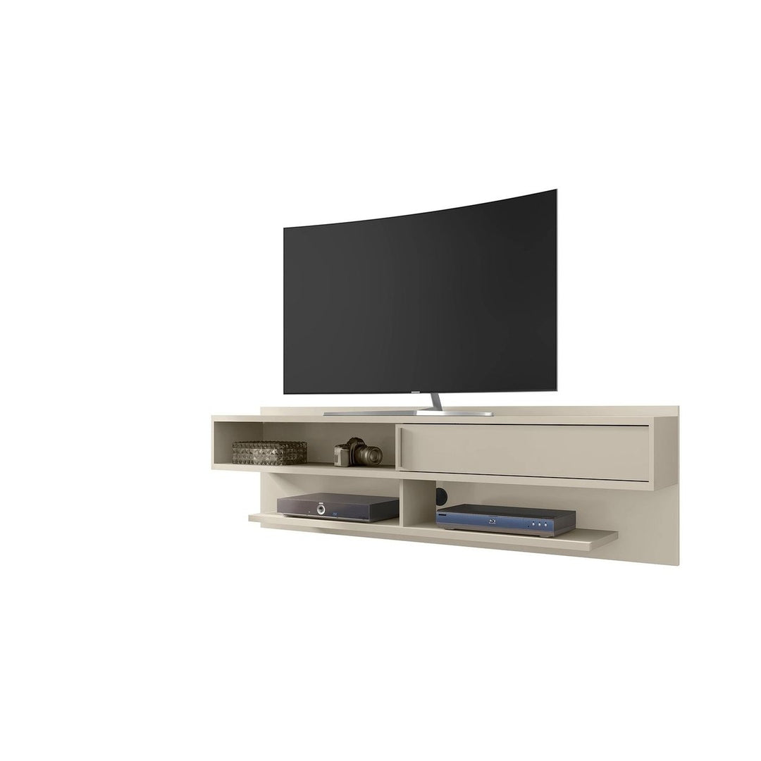 Astor 70.86 Modern Floating Entertainment Center Off White Media Shelves 1.0 Image 1