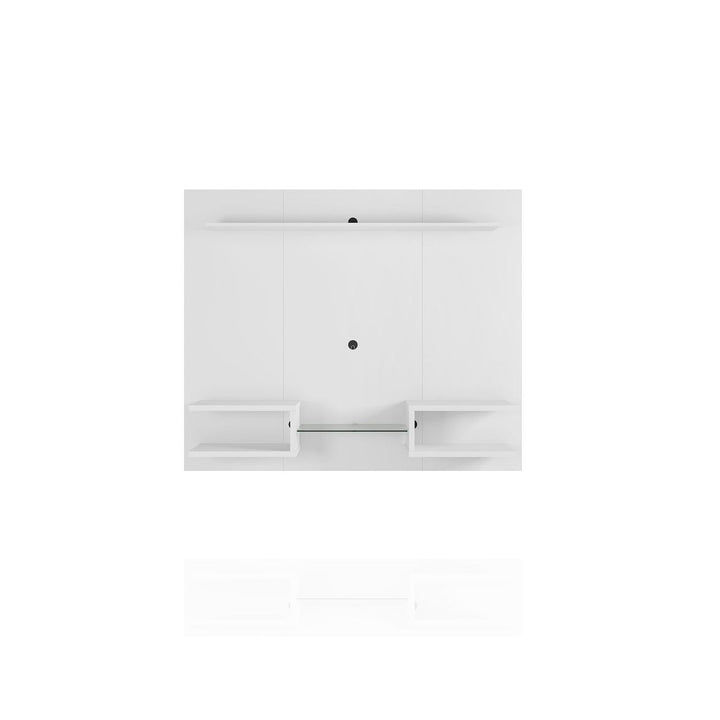 Plaza Modern Floating Wall Entertainment Center Off White 64.25 Inch with Shelves Image 1