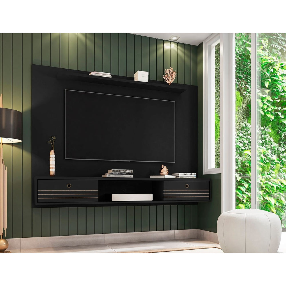 Liberty 70.86 Floating Wall Entertainment Center with Overhead Shelf Image 2