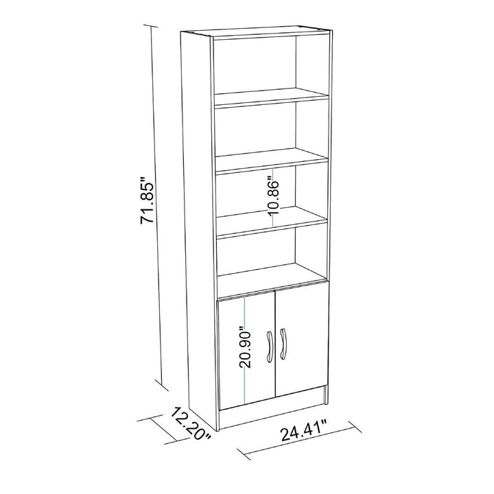 Catarina Cabinet with 5 shelves in White Image 3