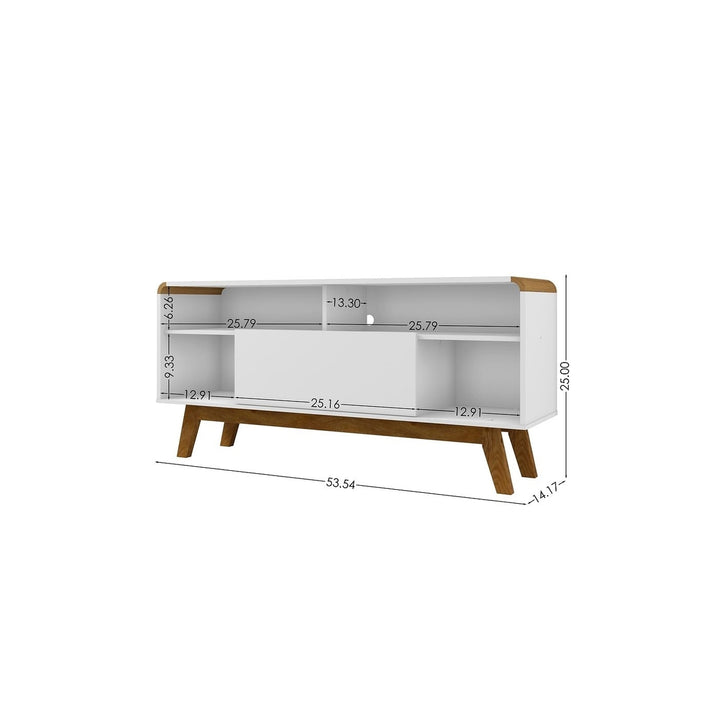 Camberly 53.54 TV Stand with 5 Shelves and Cinnamon Image 3