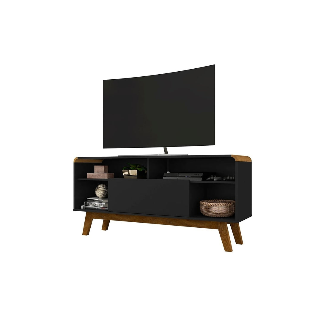 Camberly 53.54 TV Stand with 5 Shelves and Cinnamon Image 5