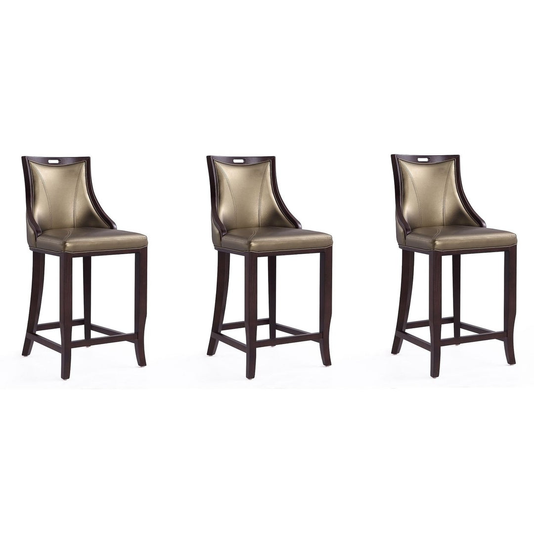 Emperor Faux Leather Barstool (Set of 3) Image 4