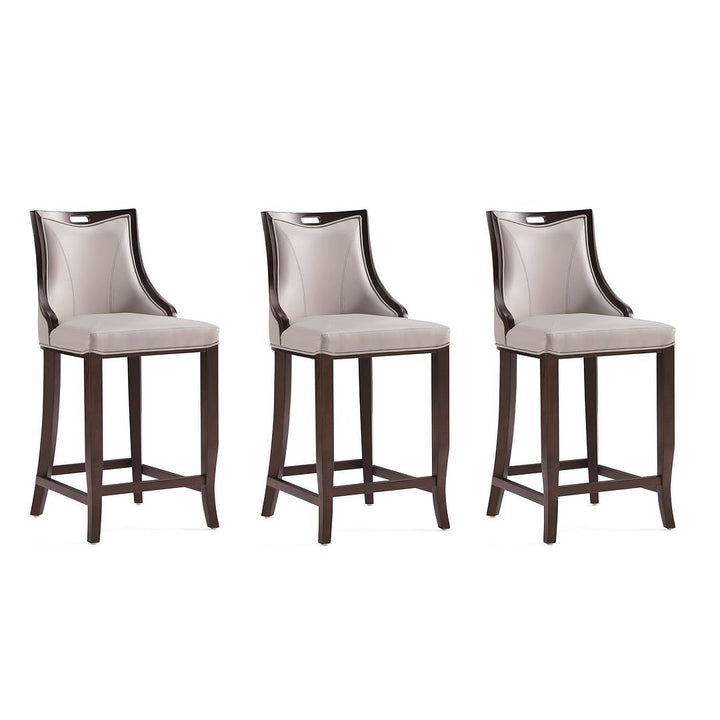 Emperor Faux Leather Barstool (Set of 3) Image 1