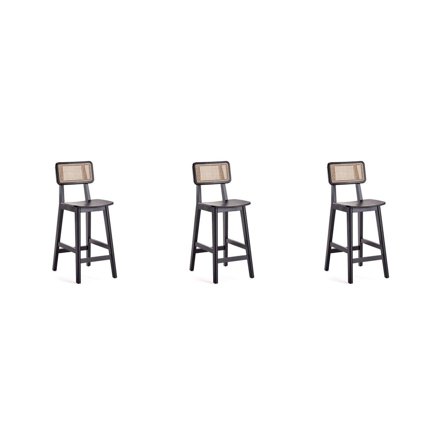 Versailles Counter Stool and Natural Cane - Set of 3 Image 1