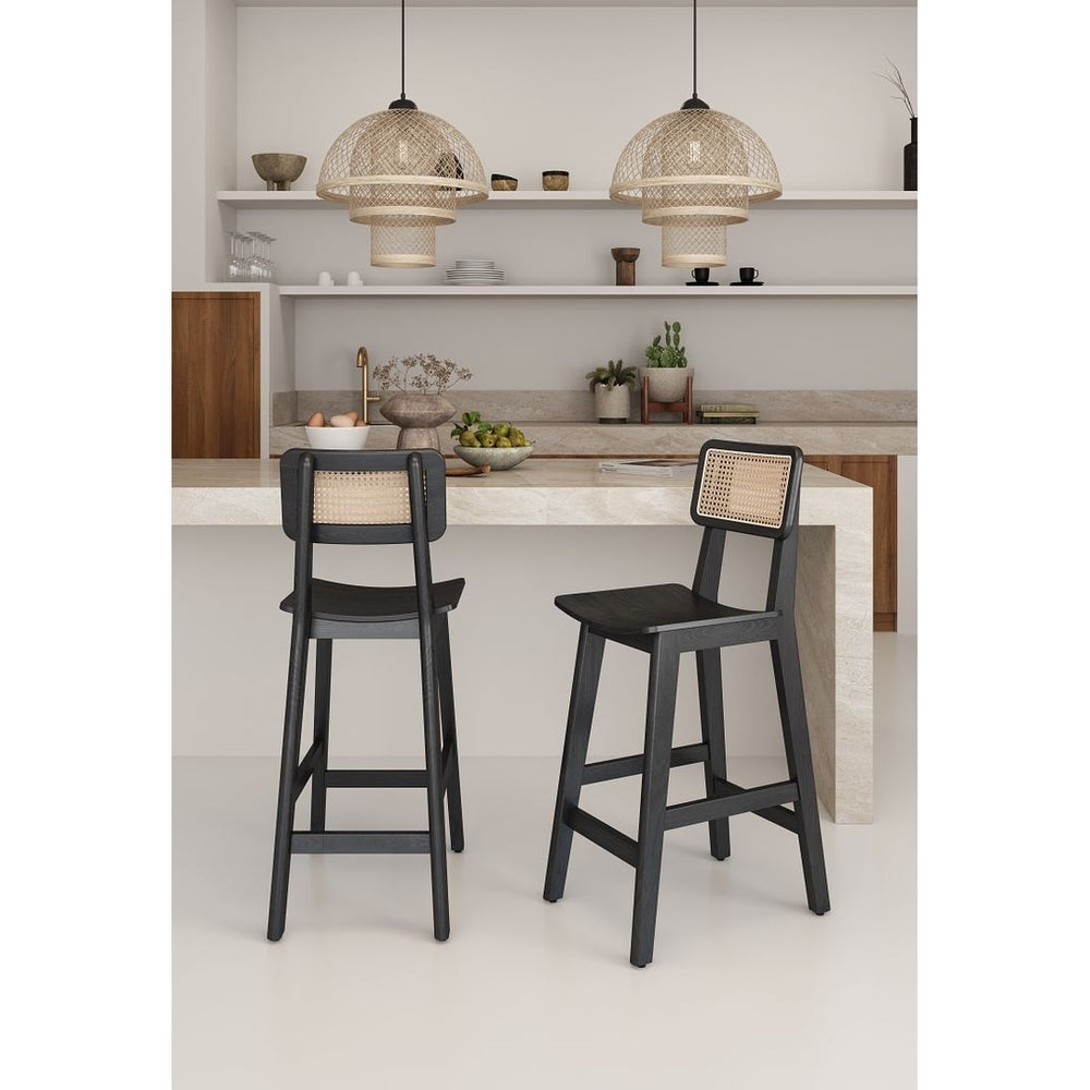 Versailles Counter Stool and Natural Cane - Set of 3 Image 2