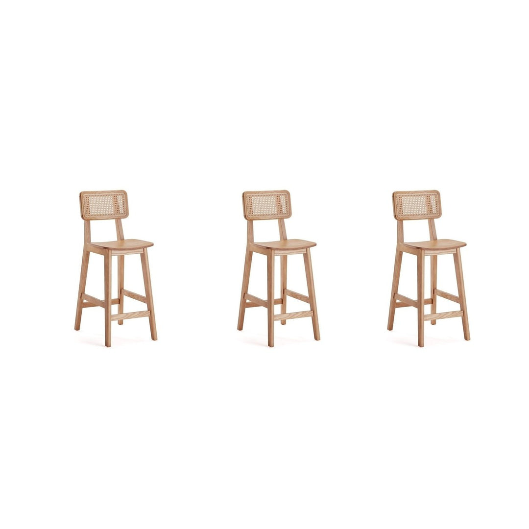 Versailles Counter Stool and Natural Cane - Set of 3 Image 4