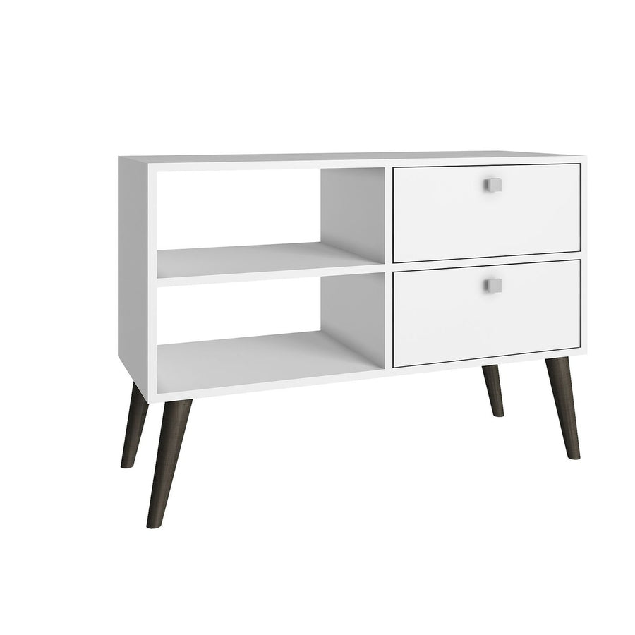 Dalarna TV Stand with 2 shelves in White Image 1