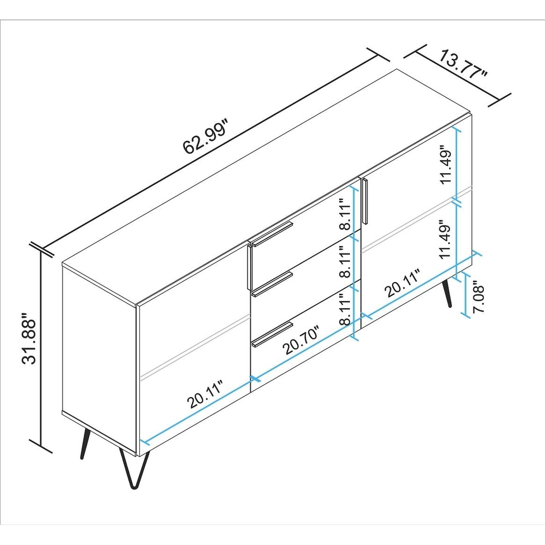 Beekman 62.99 Sideboard with 4 Shelves Image 3