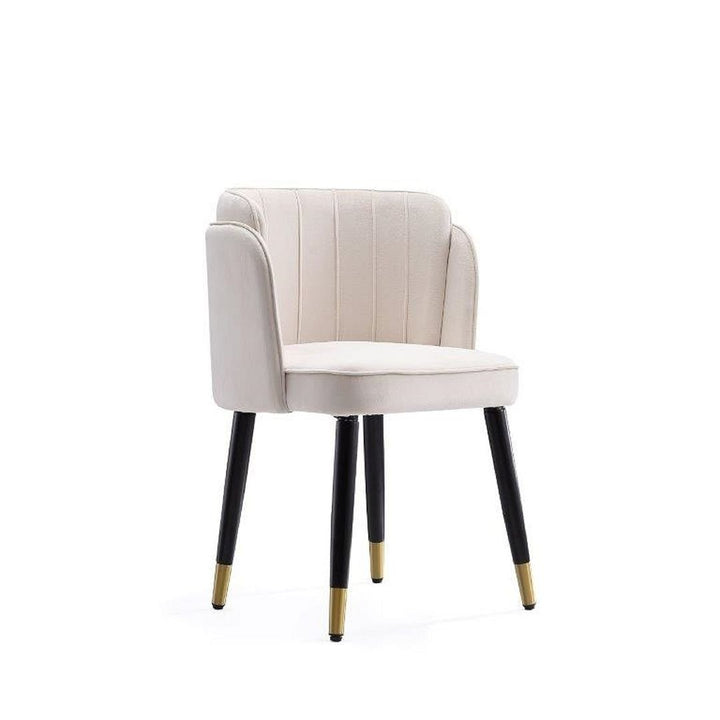 Zephyr Velvet Dining Chair Royal Blue Solid Wood Legs Gold Accents Modern Design Image 4