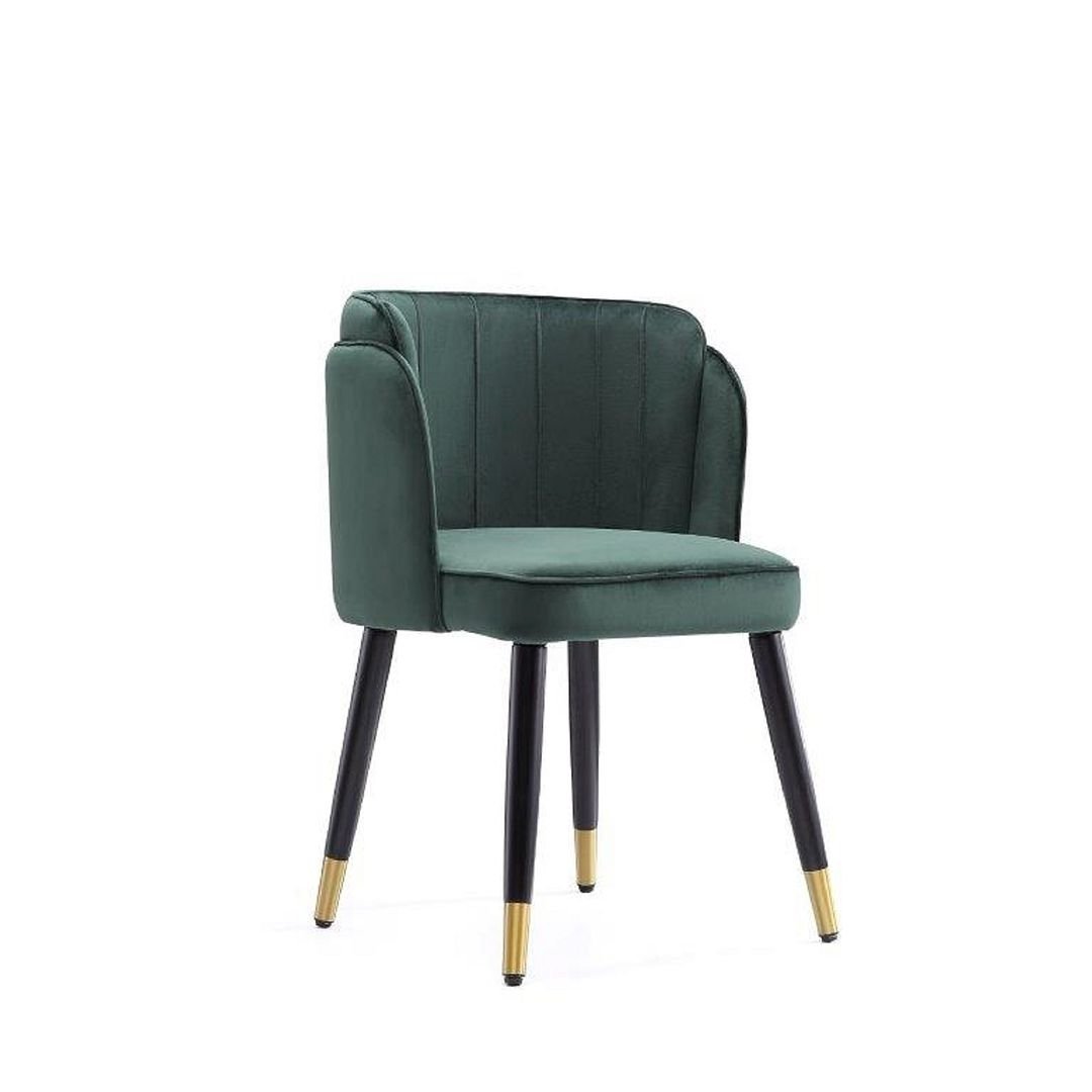 Zephyr Velvet Dining Chair Royal Blue Solid Wood Legs Gold Accents Modern Design Image 5