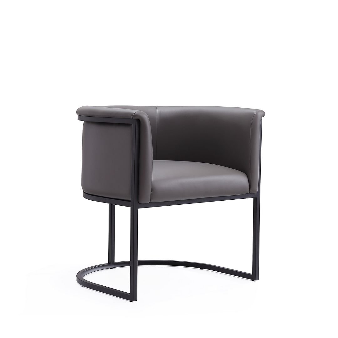 Bali Saddle and Black Faux Leather Dining Chair Image 5