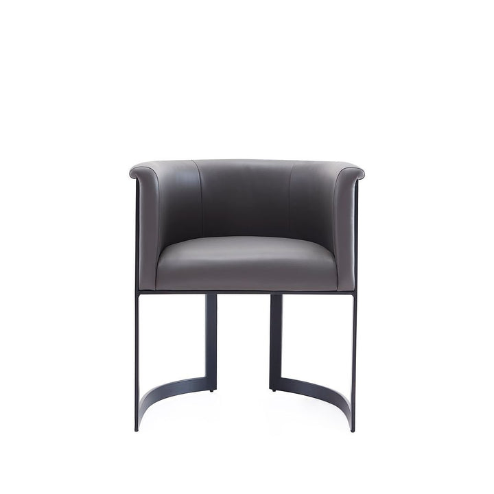 Corso Leatherette Dining Chair with Metal Frame Modern Barrel Style Comfort Image 1