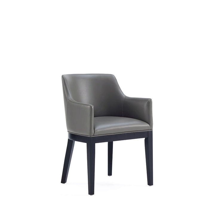 Gansevoort Faux Leather Dining Armchair Modern Contemporary Design Commercial Grade Image 1