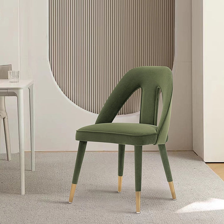 Modern Neda Velvet Dining Chair Image 2