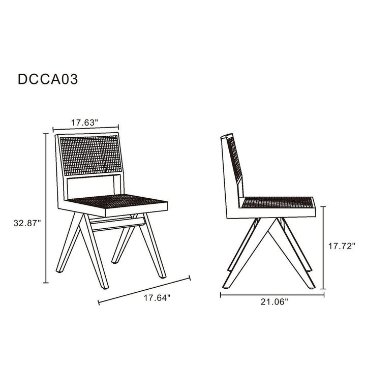 Hamlet Dining Chair and Natural Cane - Set of 2 Image 3