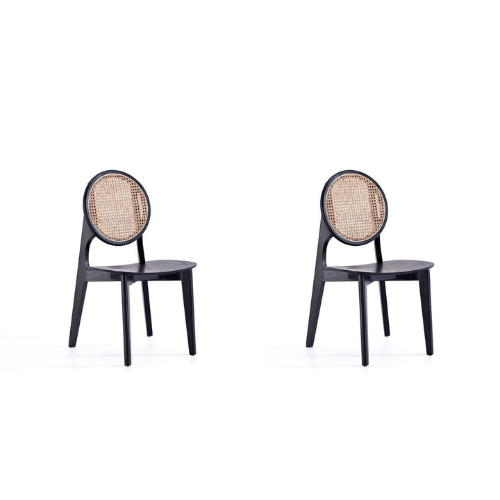 Versailles Round Dining Chair and Natural Cane - Set of 2 Image 1