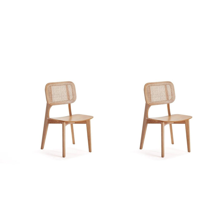 Versailles Square Dining Chair and Natural Cane - Set of 2 Image 4