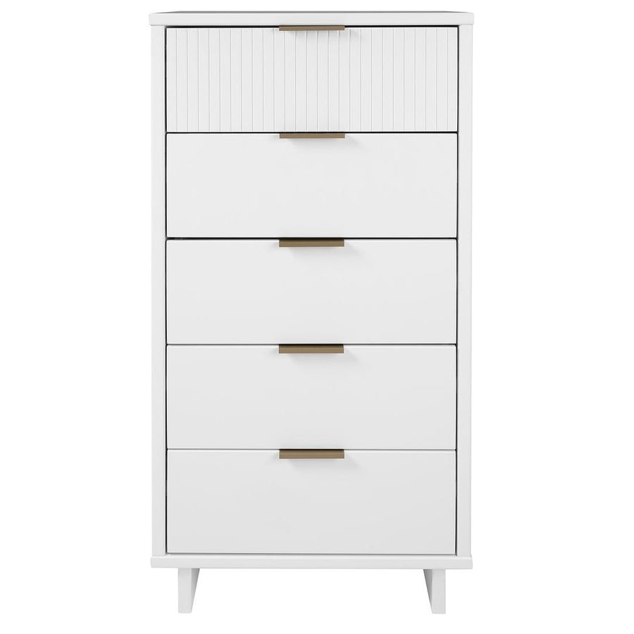 Granville Tall 23.62" Modern Narrow Dresser with 5 Full Extension Drawers Image 1