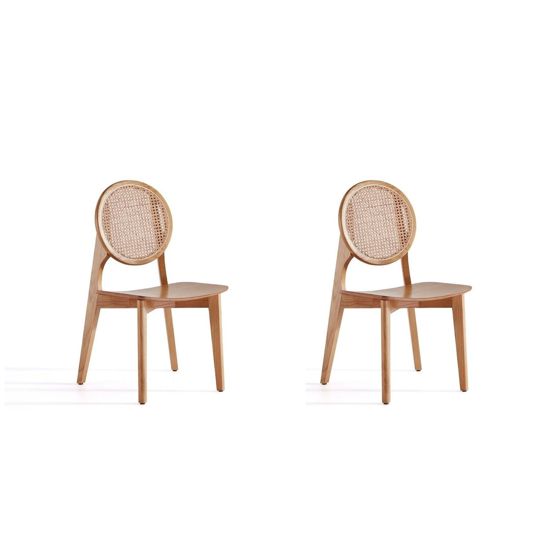 Versailles Round Dining Chair and Natural Cane - Set of 2 Image 4