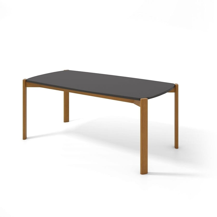 Mid-Century Modern Gales 70.87 Dining Table with Solid Wood Legs Image 1