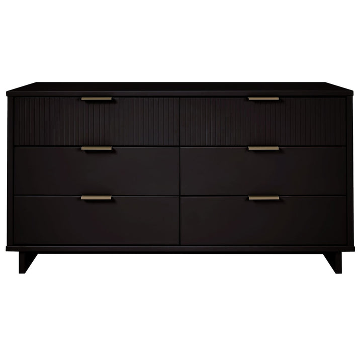 Granville 55.07" Modern Double Wide Dresser with 6 Full Extension Drawers Image 4