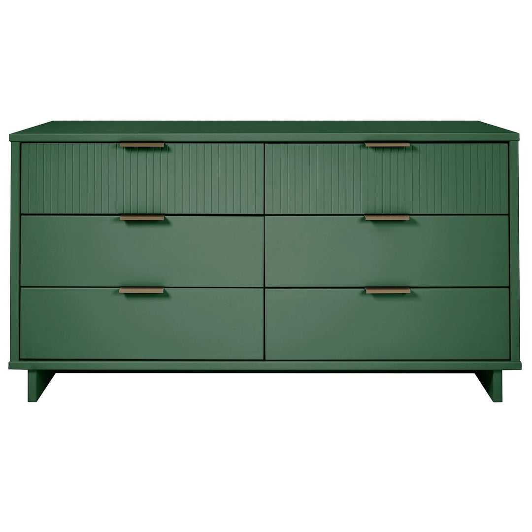 Granville 55.07" Modern Double Wide Dresser with 6 Full Extension Drawers Image 5