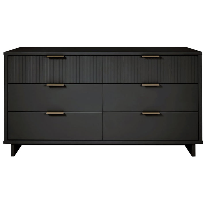 Granville 55.07" Modern Double Wide Dresser with 6 Full Extension Drawers Image 7