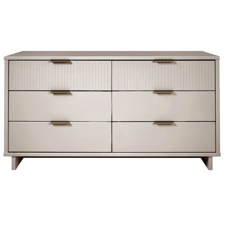 Granville 55.07" Modern Double Wide Dresser with 6 Full Extension Drawers Image 8