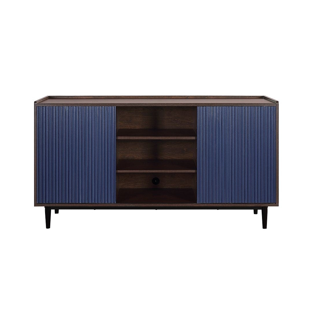 Duane 59.05 Modern Ribbed Sideboard with Adjustable Shelves Image 1