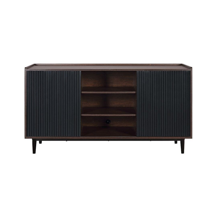 Duane 59.05 Modern Ribbed Sideboard with Adjustable Shelves Image 4