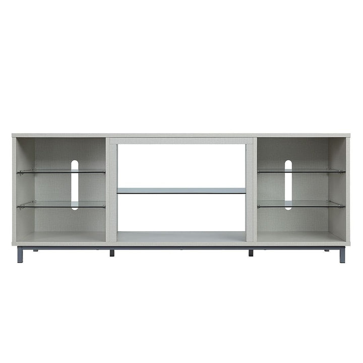 Brighton 60" TV Stand with Glass Shelves and Media Wire Management Image 4