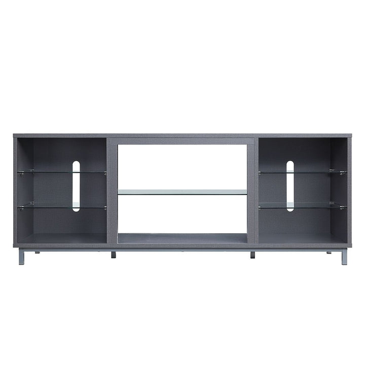 Brighton 60" TV Stand with Glass Shelves and Media Wire Management Image 6