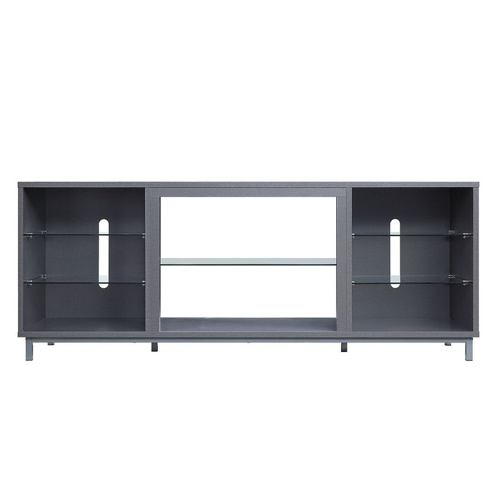 Brighton 60" TV Stand with Glass Shelves and Media Wire Management Image 1